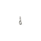 Charm letra O peque&ntilde;a en plata de ley